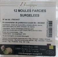 12 moules farcies surgelées