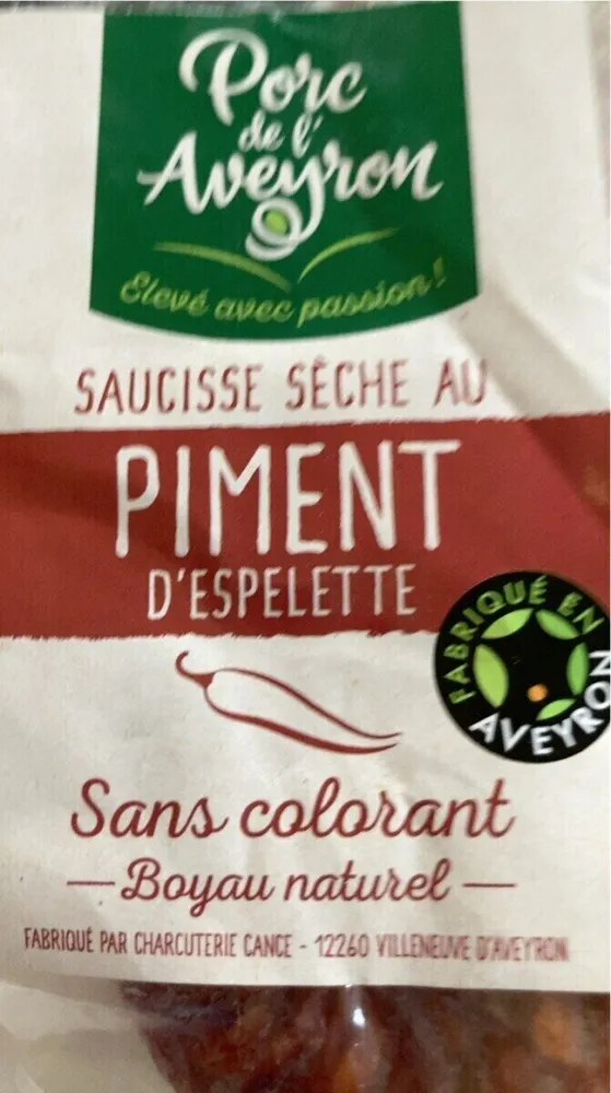Saucisse sèche au piment d’espelette