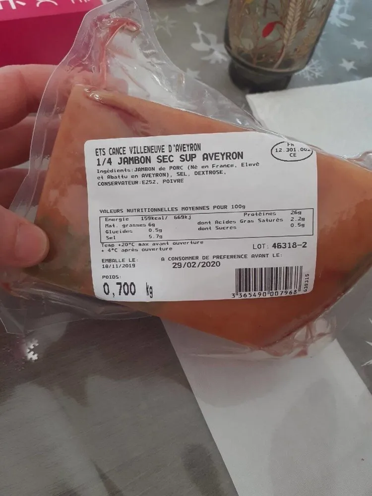 Jambon sec super aveyron