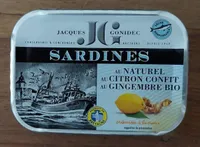 SARDINES AU NATUREL AU CITRON CONFIT AU GINGEMBRE BIO