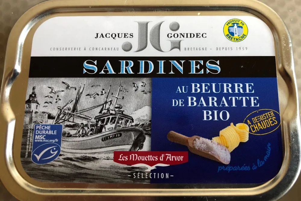 Sardines au Beurre de Baratte Bio