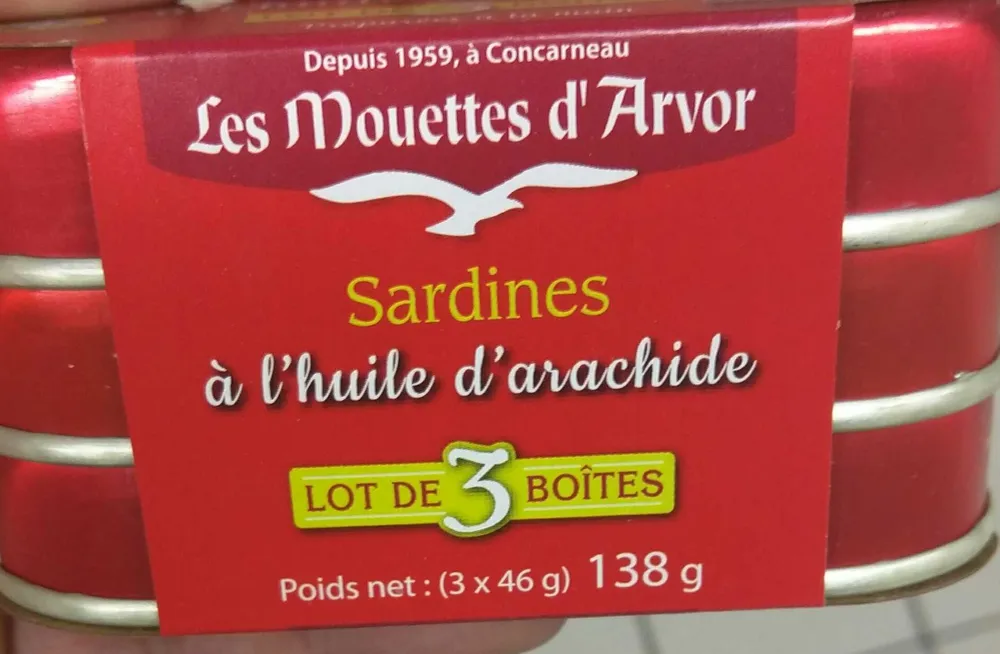 Sardines à l'huile d'arachide