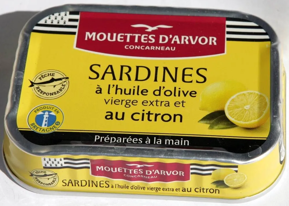Sardines à l'huile d'olive vierge extra et au citron