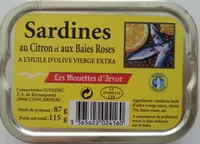 Sardines au citron et aux baies roses