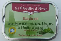 Sardines au basilic et au thym LES MOUETTES D'ARVOR, boite 1/6