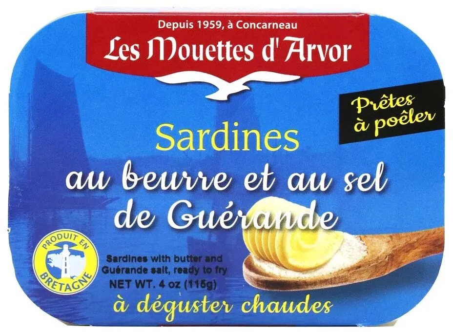 Les Mouettes d'Arvor Sardines au Beurre et au Sel de...