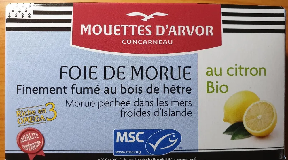 Foie de morue finement fumé au bois de hêtre