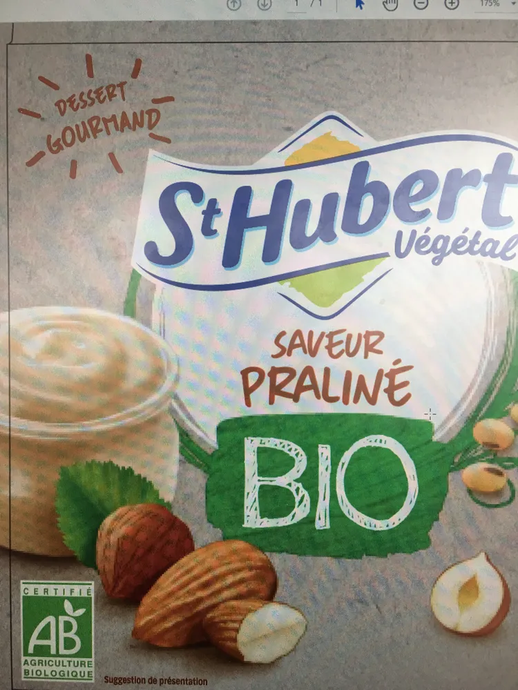 St Hubert végétal Bio Praline