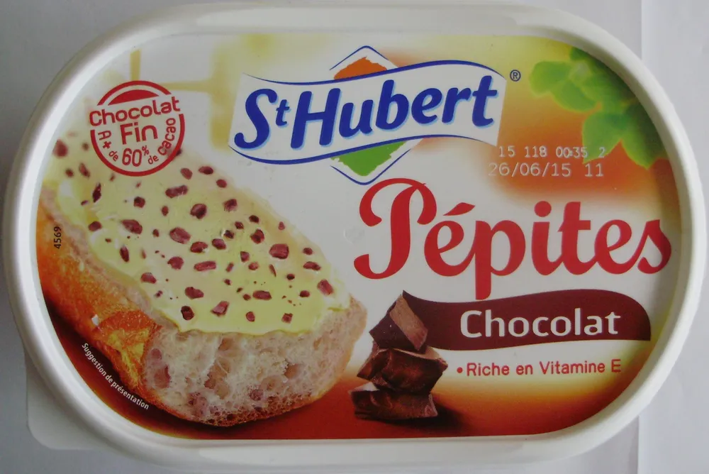 Pâte à tartiner à base de matières grasses allégées et de chocolat