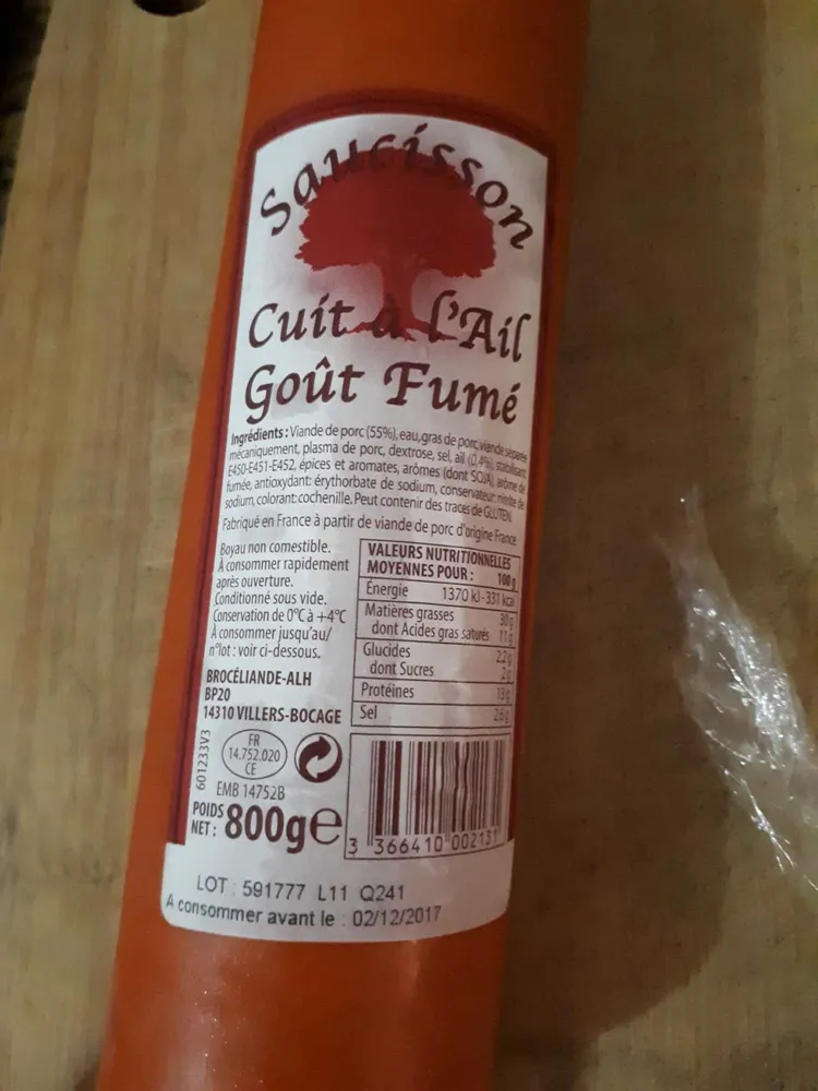 Saucisson à l'ail