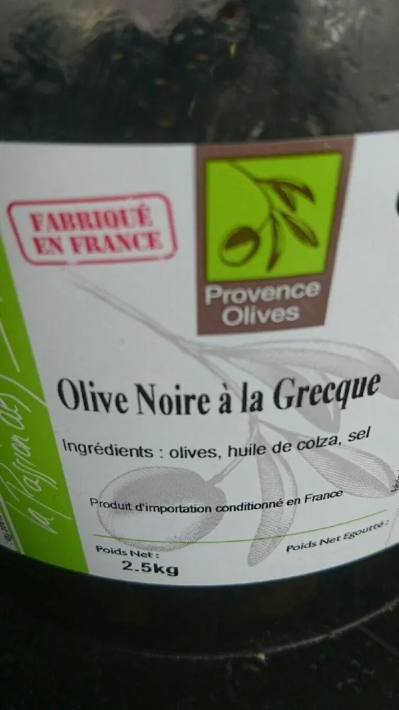 Olive noire à la grecque