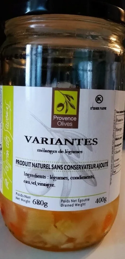 Variantes Provence Olives