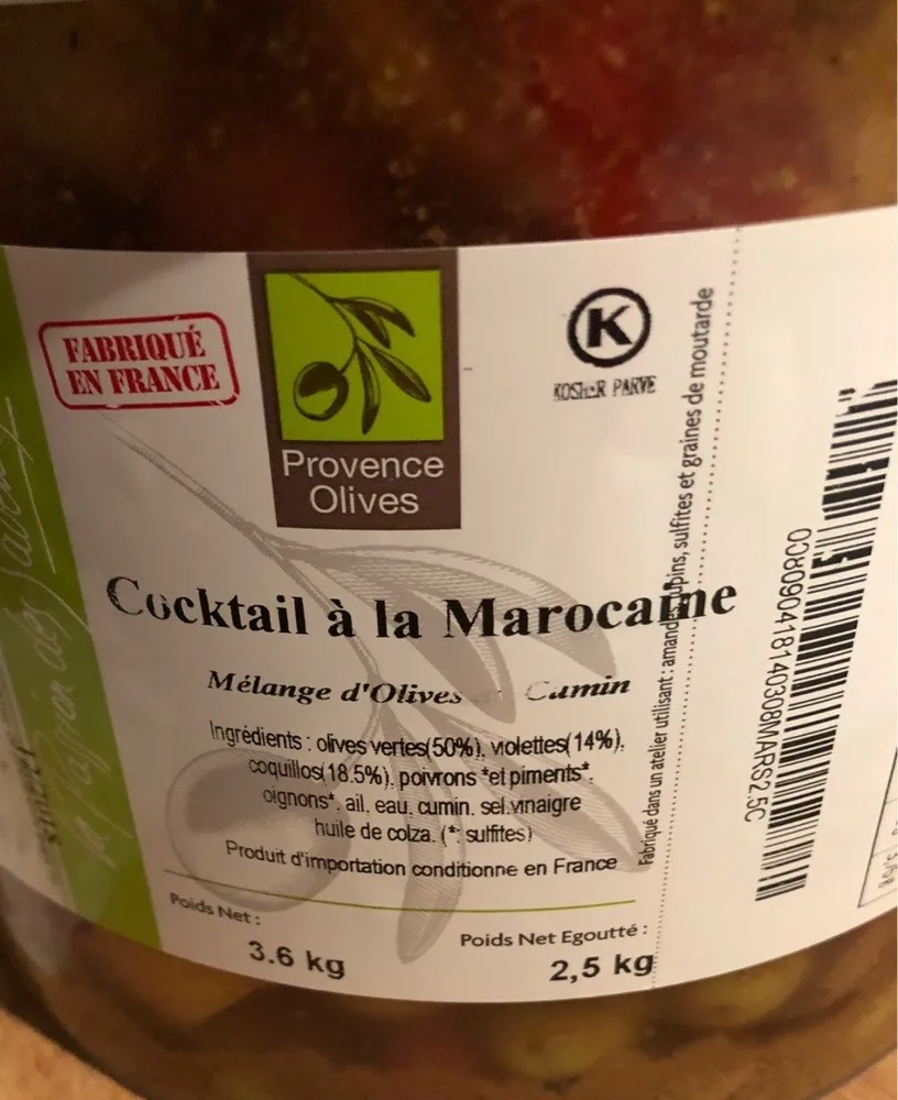 Olives cocktail a la Marocaine