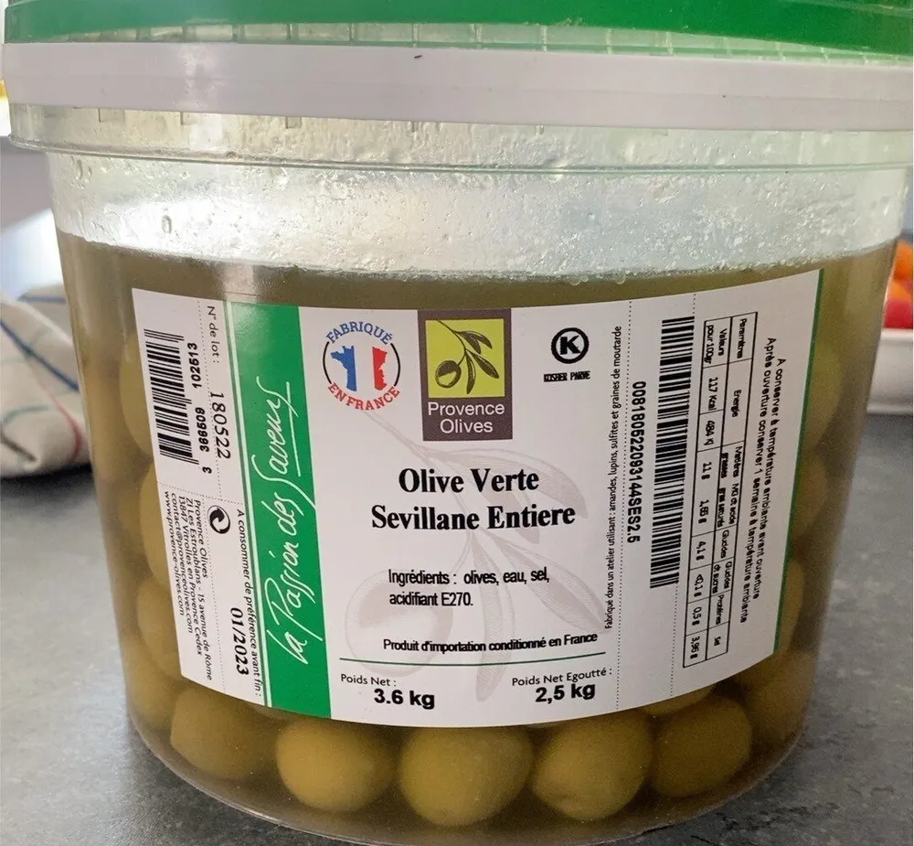 Olive verte sevillane entiere