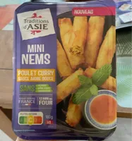 Mini nems poulet curry