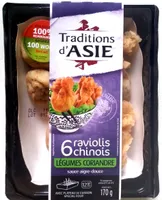 6 raviolis chinois Légumes Coriandre sauce aigre-douce