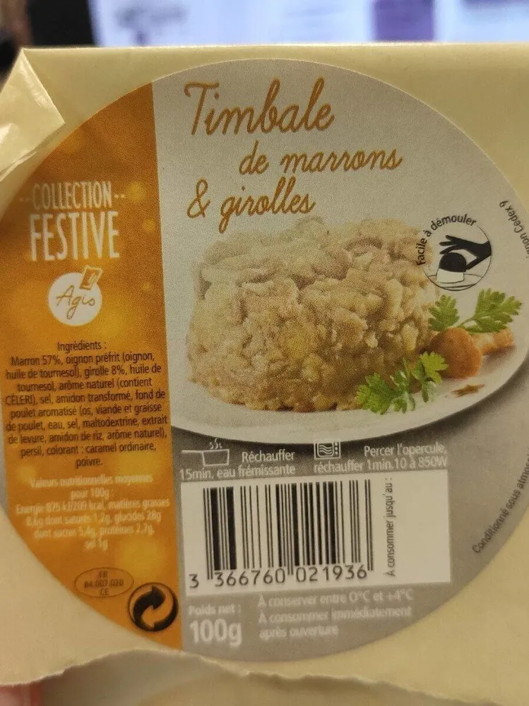 Timbale marrons girolle
