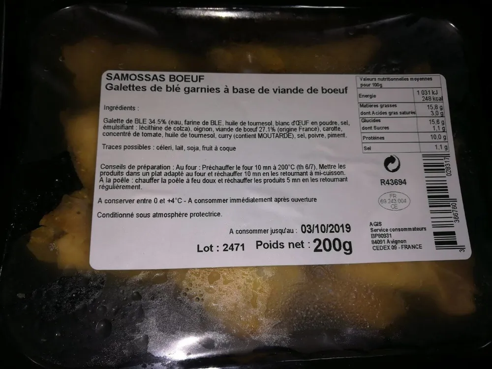 Samossas boeuf