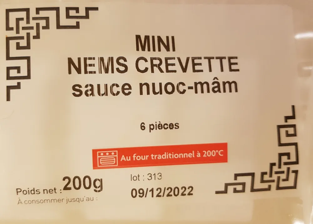 Mini Nems Crevette sauce nuoc-mâm