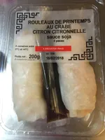 Rouleaux de printemps au crabe citron citronnelle
