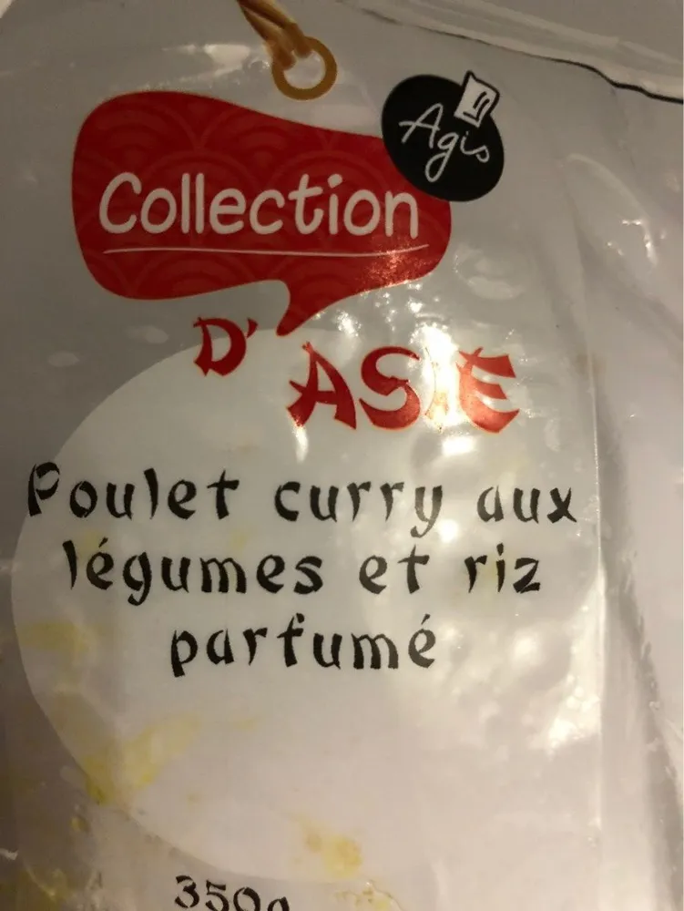 Poulet curry aux legumes et riz parfumé