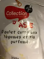 Poulet curry aux legumes et riz parfumé