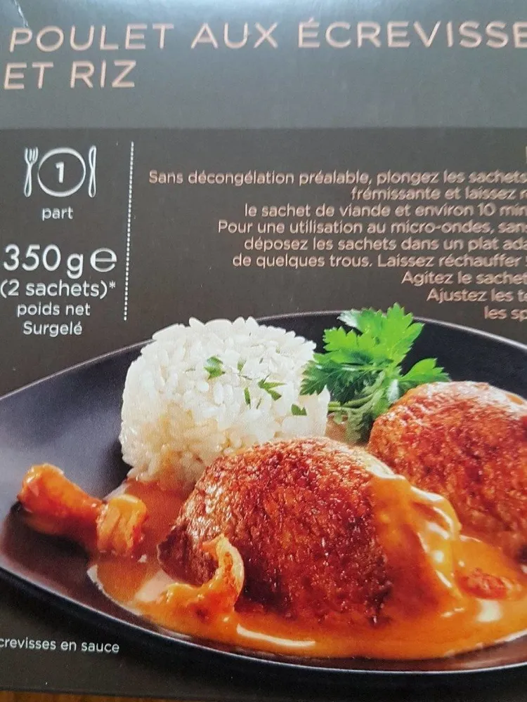 Poulet aux écrevisses et riz