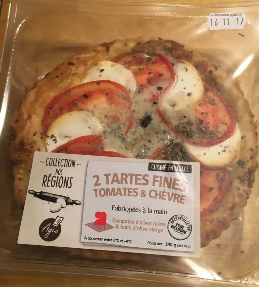 Tartes fines tomates et chèvre
