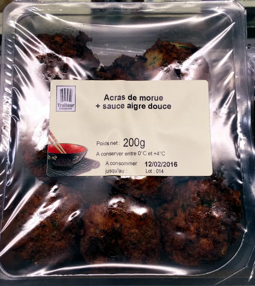Acras de morue + sauce aigre douce