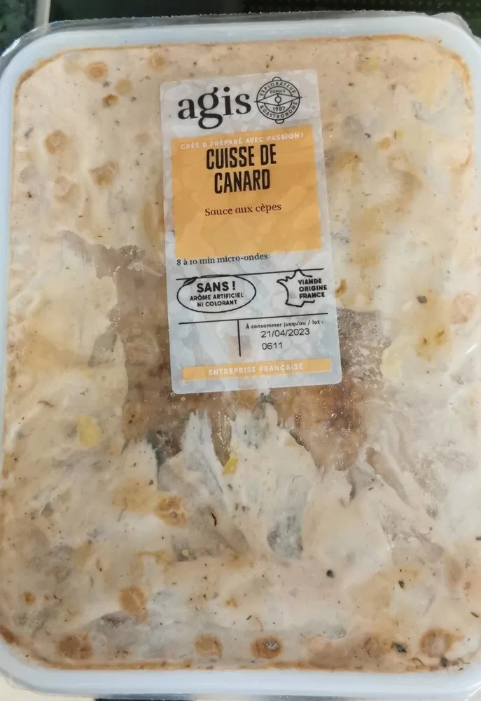 Cuisse de canard sauce aux cèpes