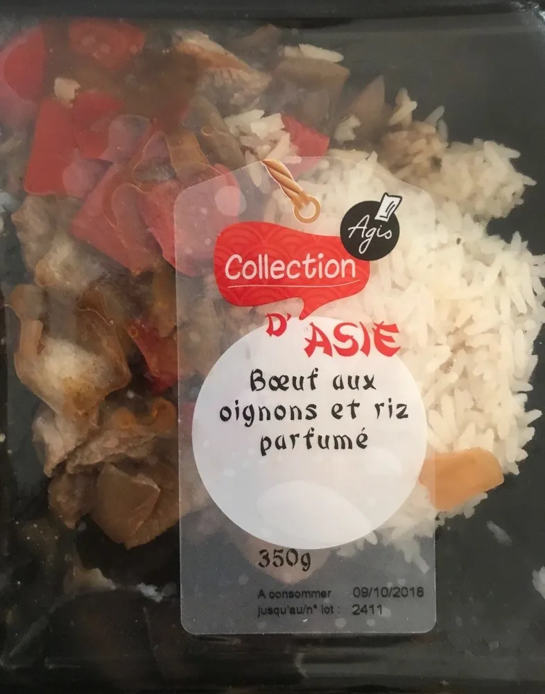 Collection d'asie boeuf aux oignons et riz parfumé
