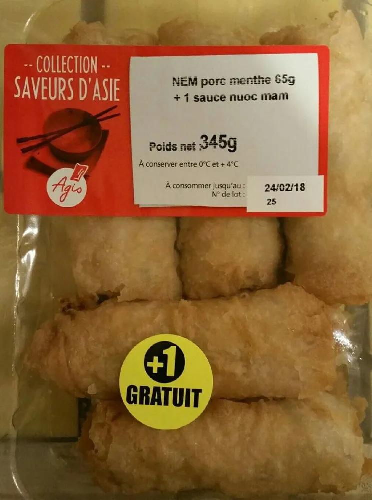 Nems porc menthe