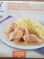 Sauté de porc aux 2 moutardes et écrasé de pommes de terre