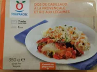 Dos de cabillaud à la provençale et riz aux légumes