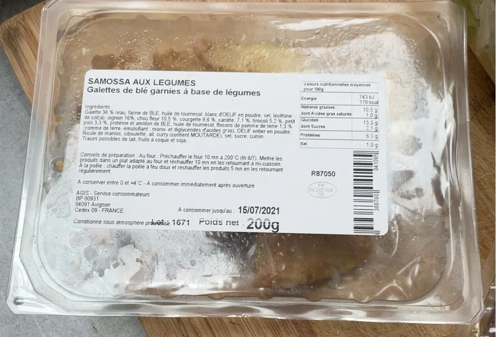 Samossa aux legumes