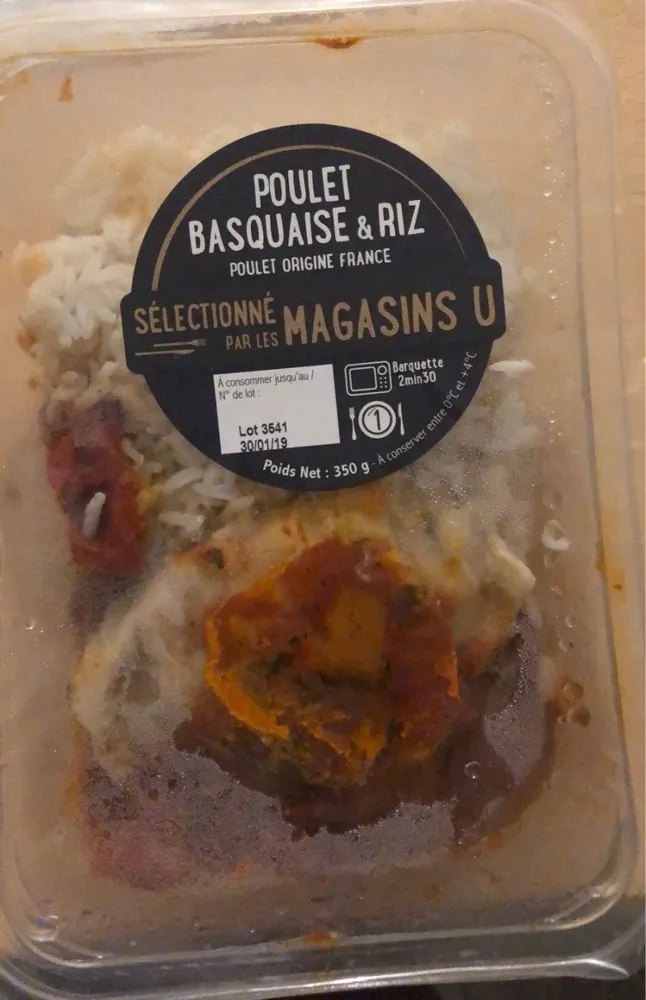 Poulet basquaise et riz