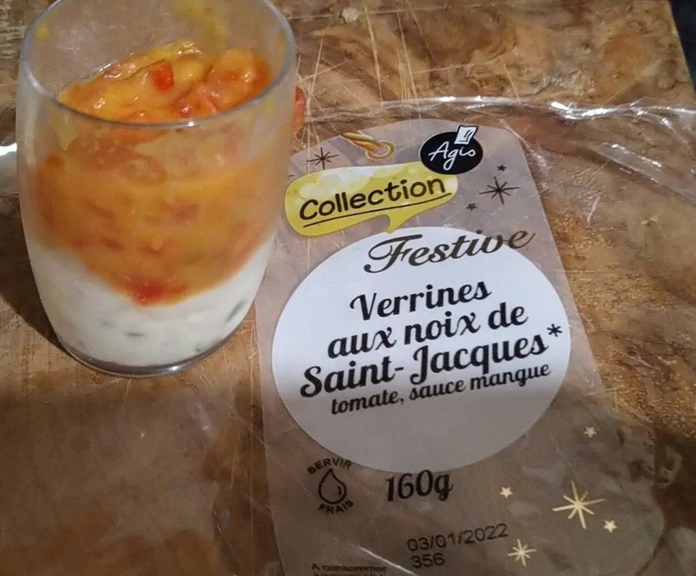 Verrine aux noix de saint jacques tomates sauce mangue