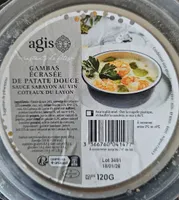 Gambas écrasée de patate douce sauce Sabayon