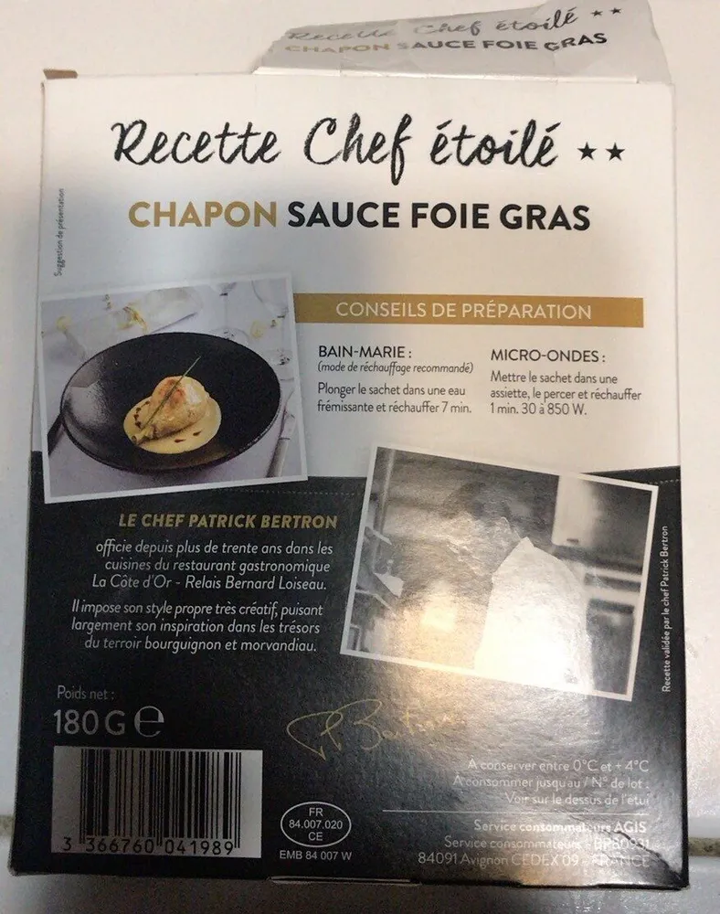 Chapon sauce foie gras