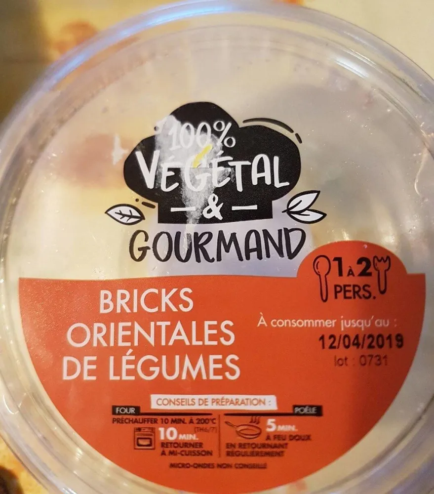 Bricks orientales de légumes