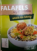 Falafels riz et  lentilles sauce curry