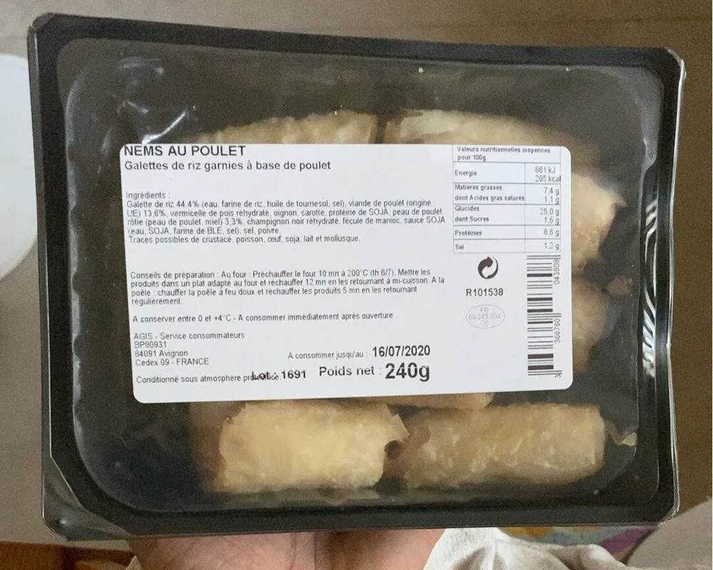 Nems Au Poulet