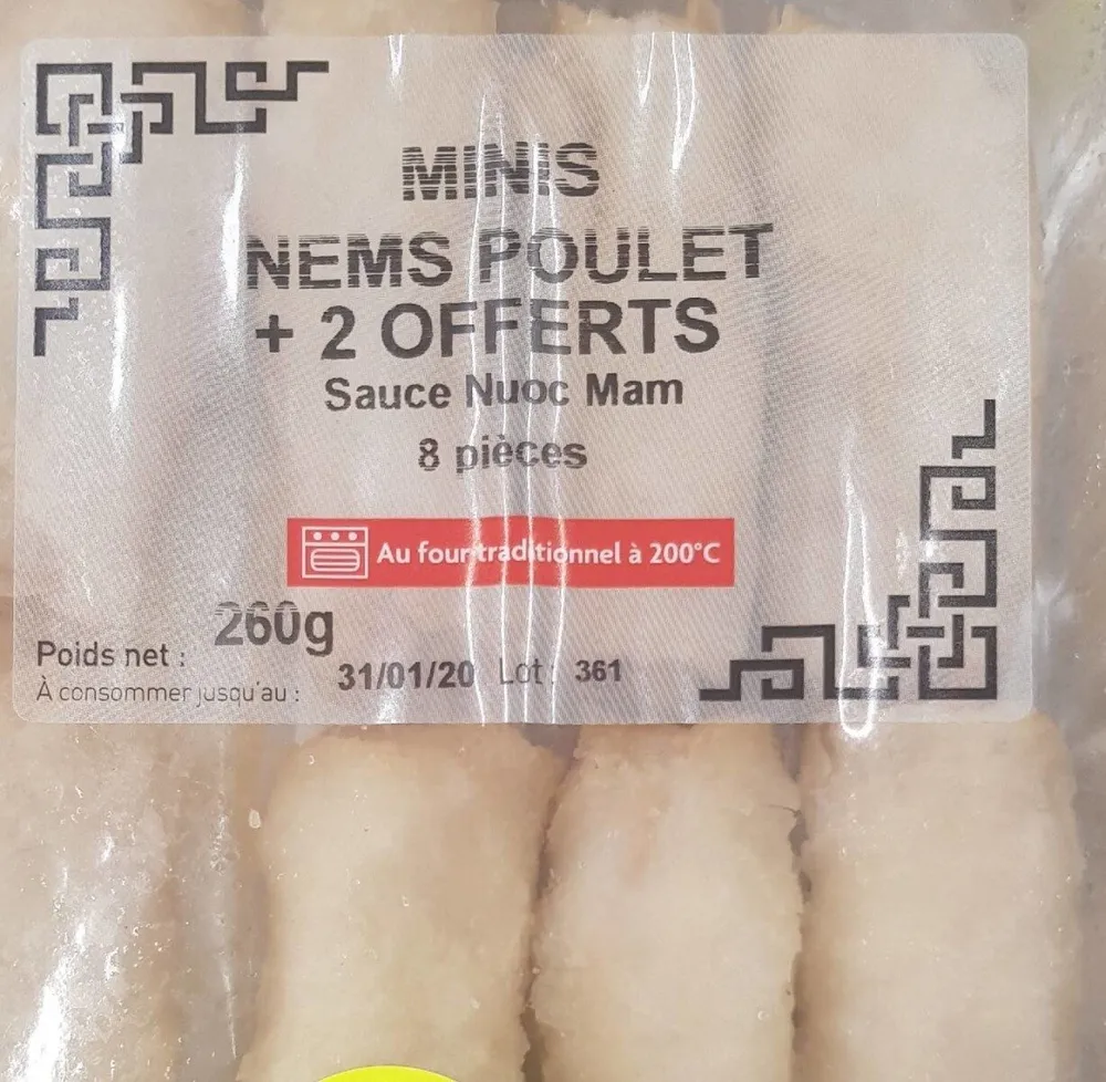 Minis nems poulet