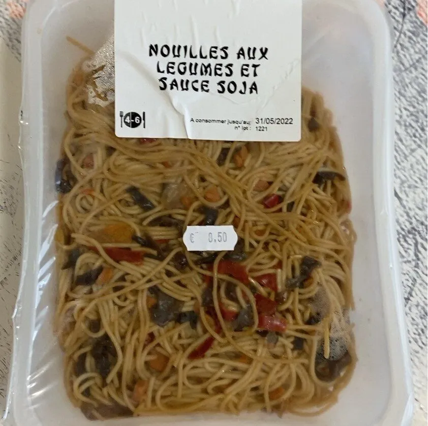 Nouillesaux legumes et sauce soja
