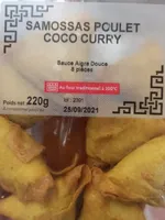 Samoussas poulet coco curry