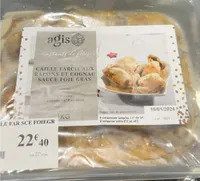 Caille farcie au raisins et cognac sauce foie grzs