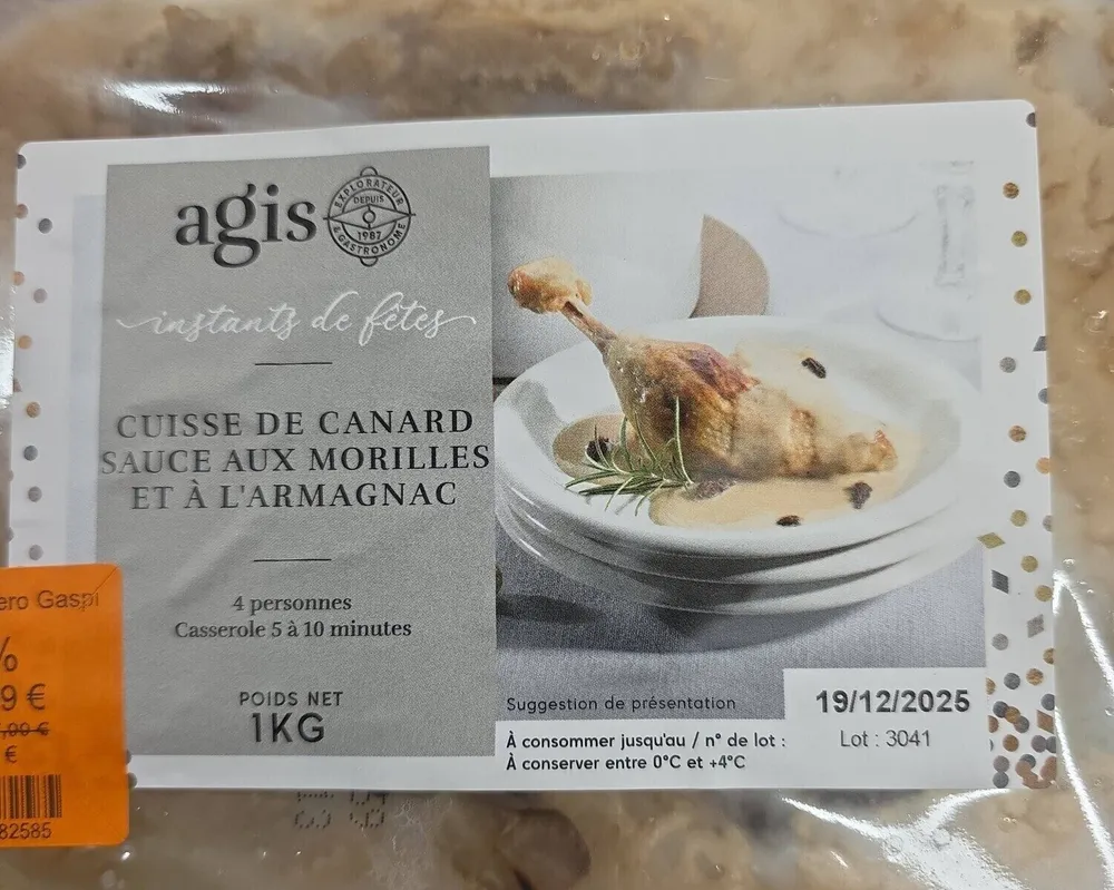 Cuisse de canard sauce aux morilles et a l’armagnac
