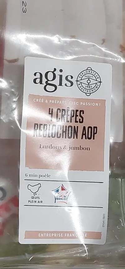 Crêpes reblochon aop jambon lardon