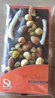 Tablette mendiant chocolat noir