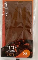 Tablette chocolat au lait 33%